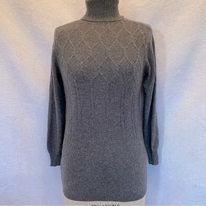 Pure cashmere grey melange turtleneck S/M